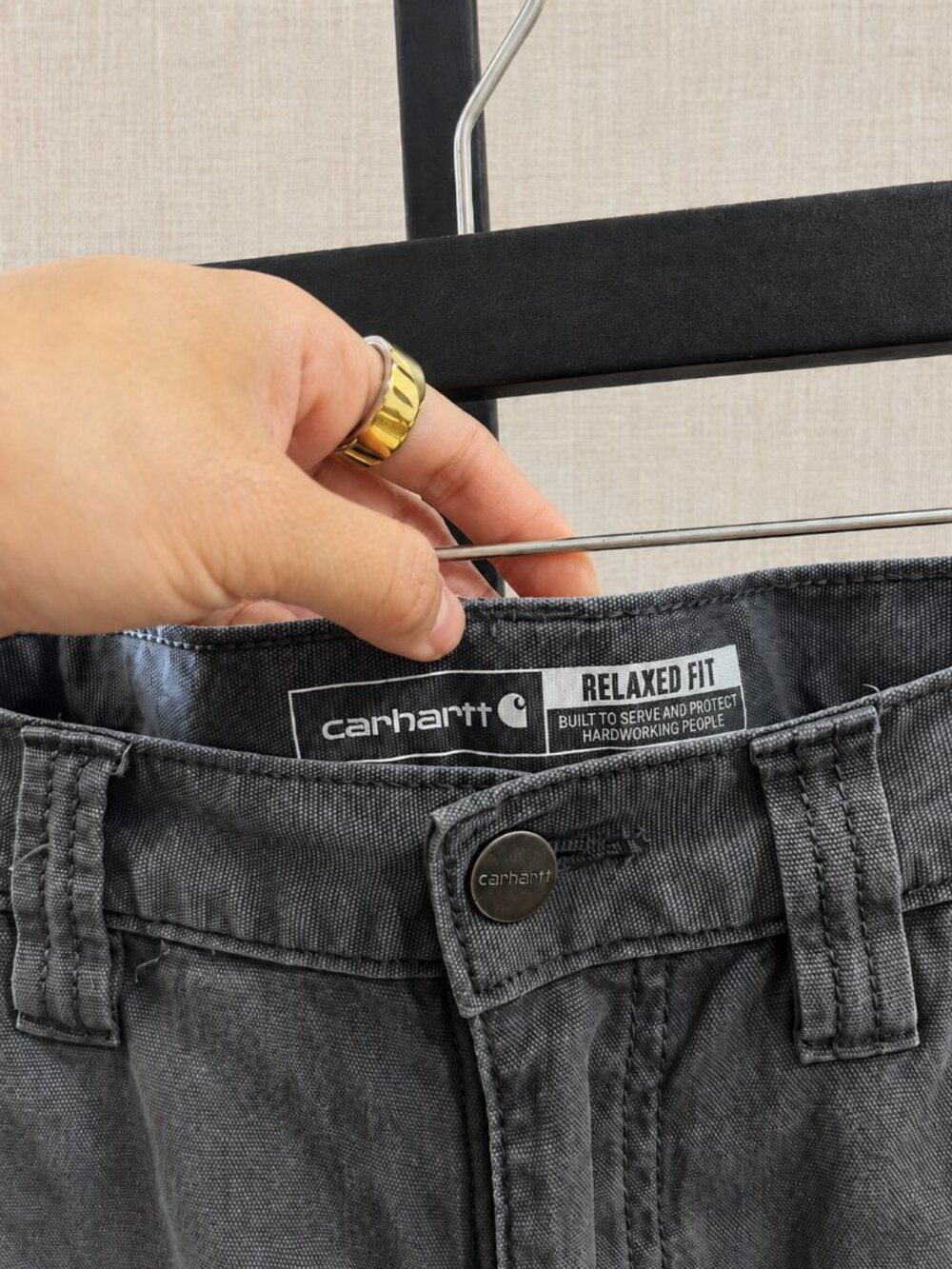 carhartt relaxed fit gray canvas utility work pants 29x30 - Picture 6 of 11